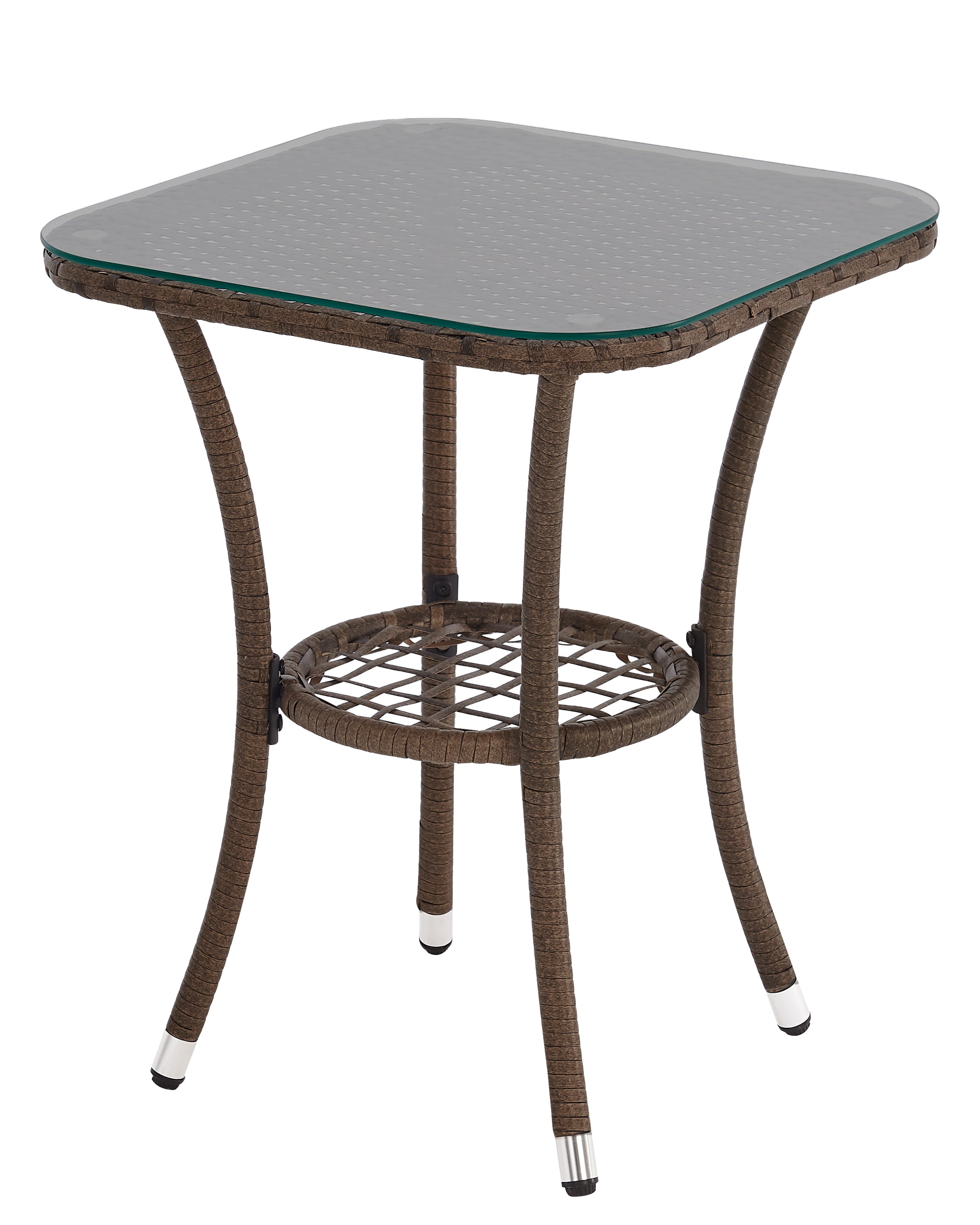 2 seater garden table brown rattan