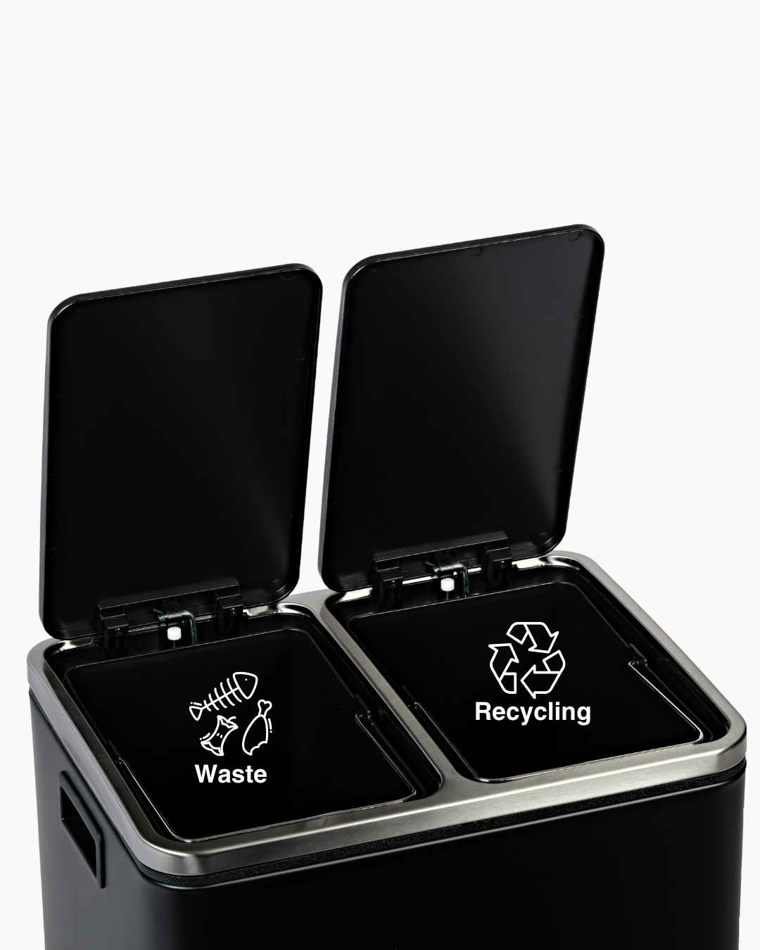 2 Compartment Waste Bin for Kitchen Recycling