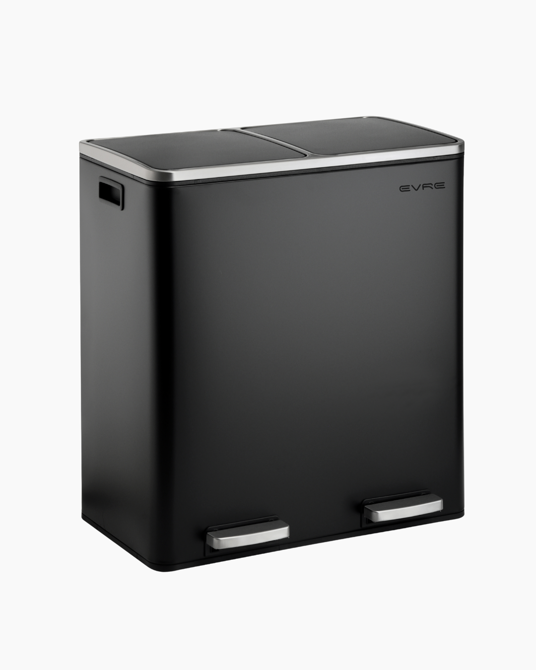 60L Stainless Steel Dual Kitchen Bin in Black