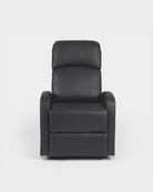 Black leather recliner chair