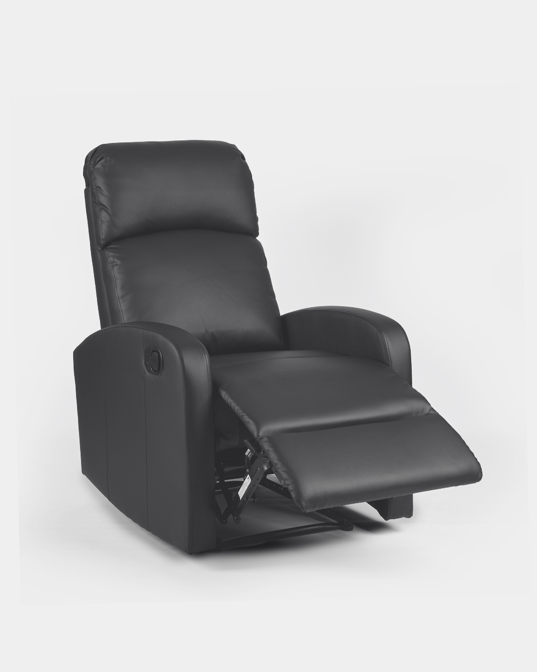 Black leather recliner chair
