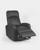 Black leather recliner chair