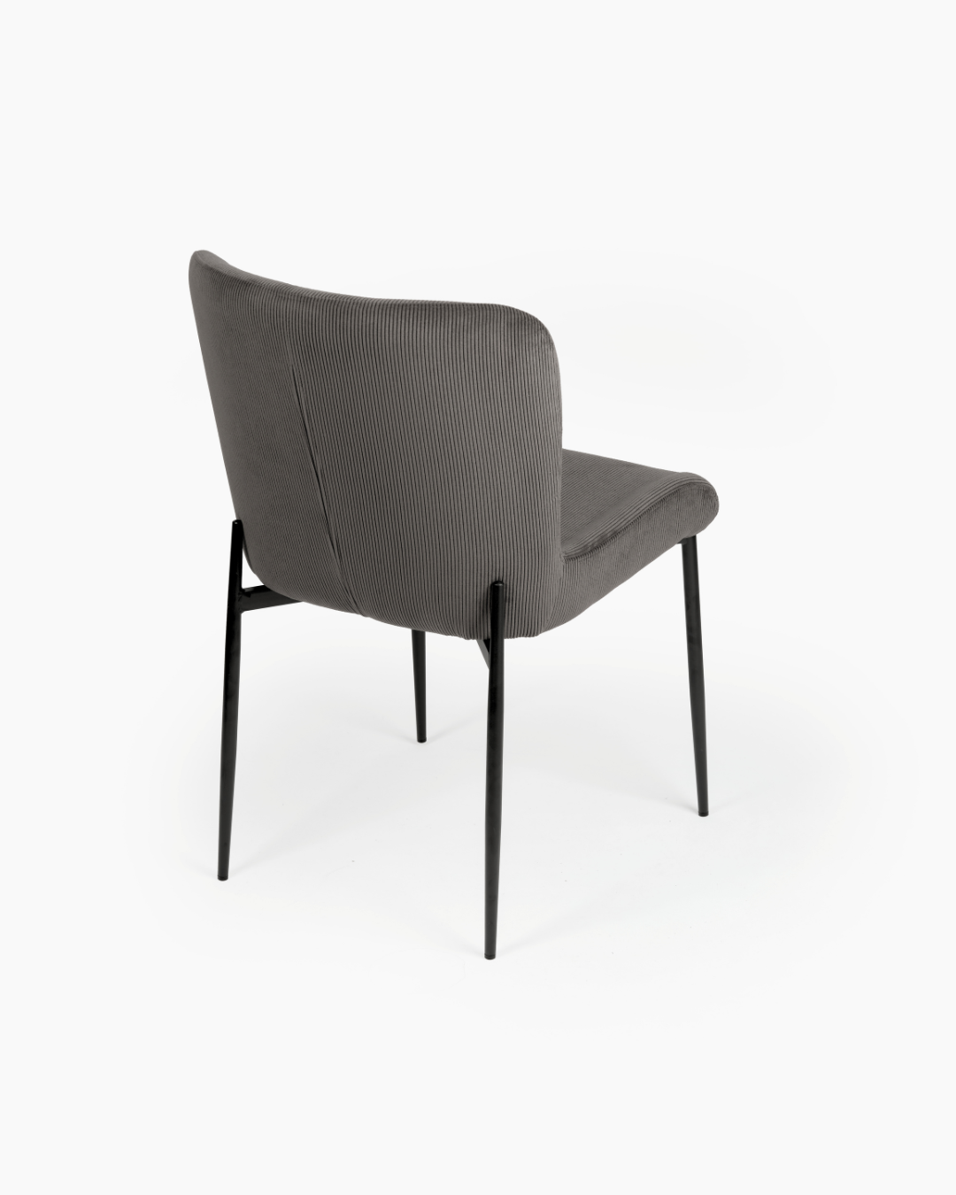Curved Back Dining Chair Dark Grey