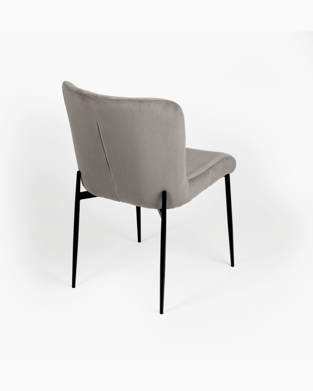 Grey Chair with Curved Backrest