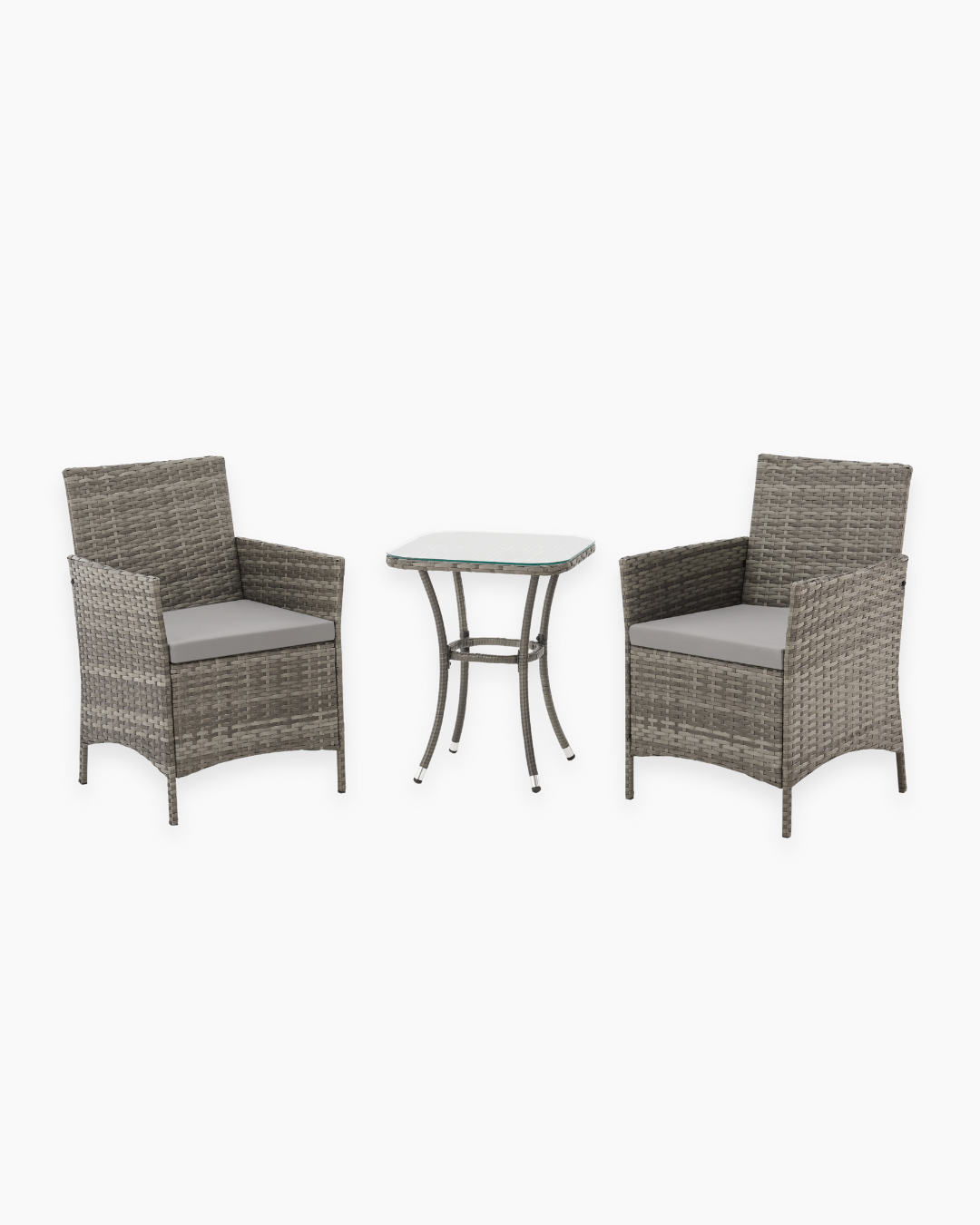 Grey Rattan Bistro Set for 2