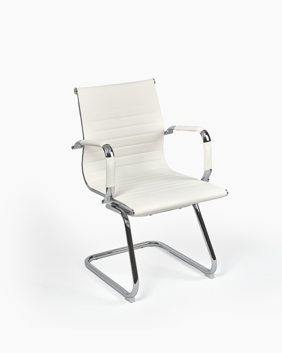 White Desk Chair No Wheels