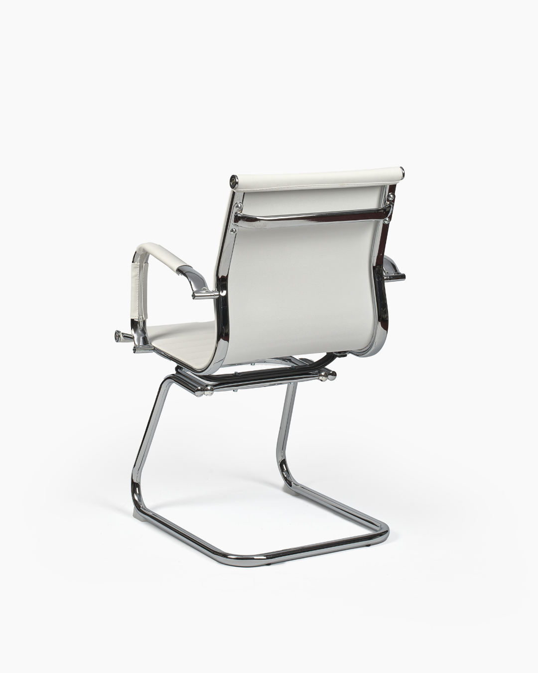 White Desk Chair with No Wheels