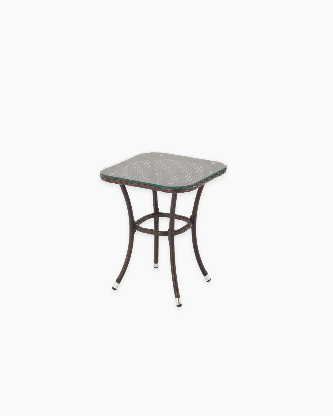 Small square table with glass top