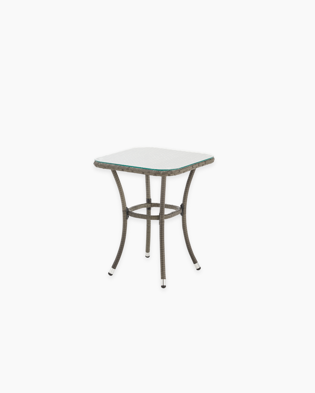 Small square table with glass top