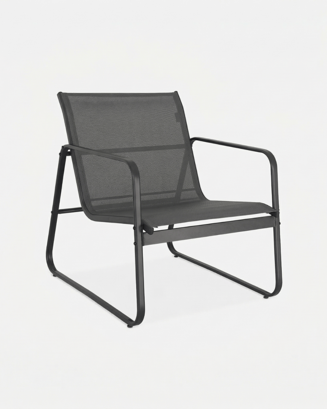 grey textilene garden chair