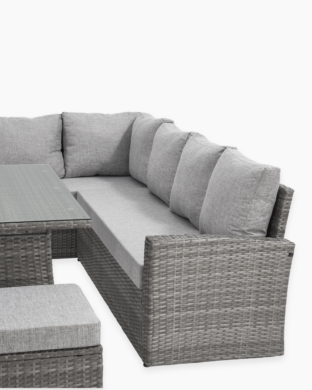 L-Shape 9 Seater Rattan Sofa Set