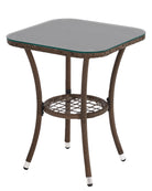 2 seater garden table brown rattan