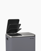 Small 2 section bin with soft close lids