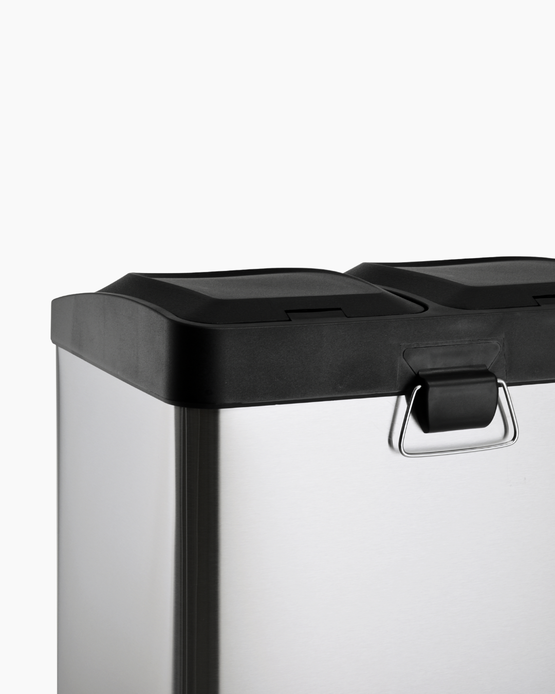 Dual compartment bin with handle