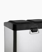 Dual compartment bin with handle