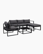 5 seater garden furniture set aluminium