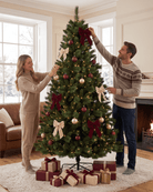 Decorating a 7ft Canada Spruce Christmas tree in the living room