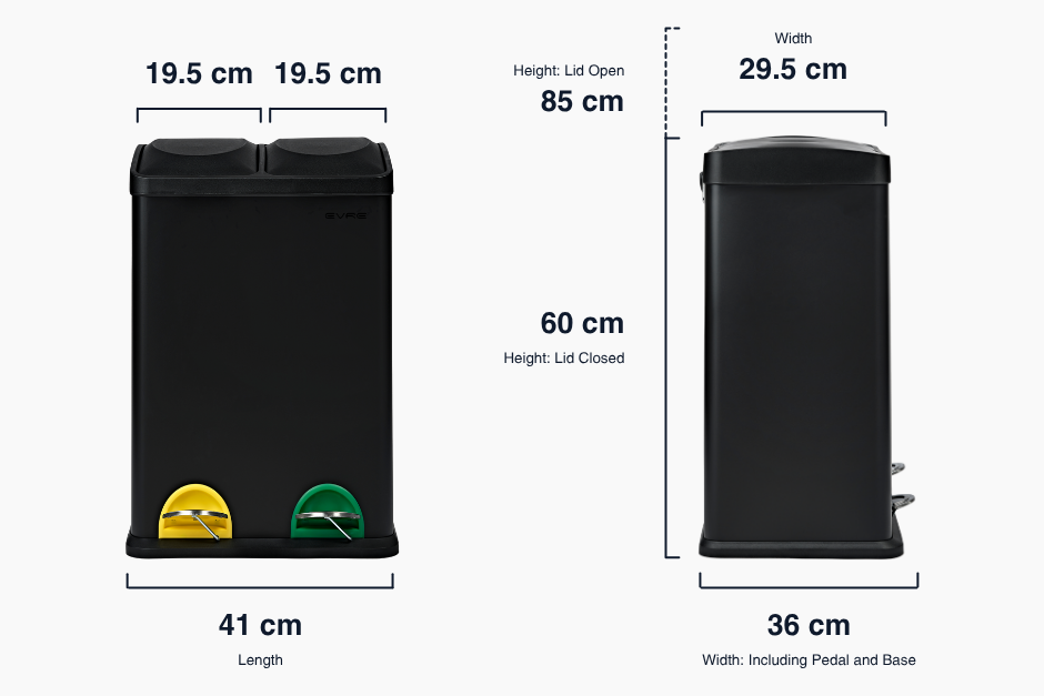 40L bin dimensions