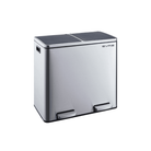  Silver rectangular 2 compartment bin