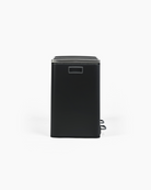 Black rectangular pedal bin with two compartments