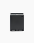 Dual Compartment rectangular black bin