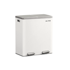 White rectangular 2 compartment bin