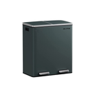 Grey rectangular 2 compartment bin