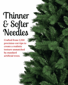 Abundant PVC tips on artificial spruce tree