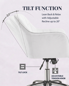 White office chair with tilt function