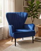 Blue Velvet Armchair