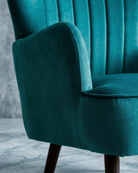 teal modern wingback chair