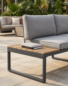 Metal Garden Sofa with built-in side table