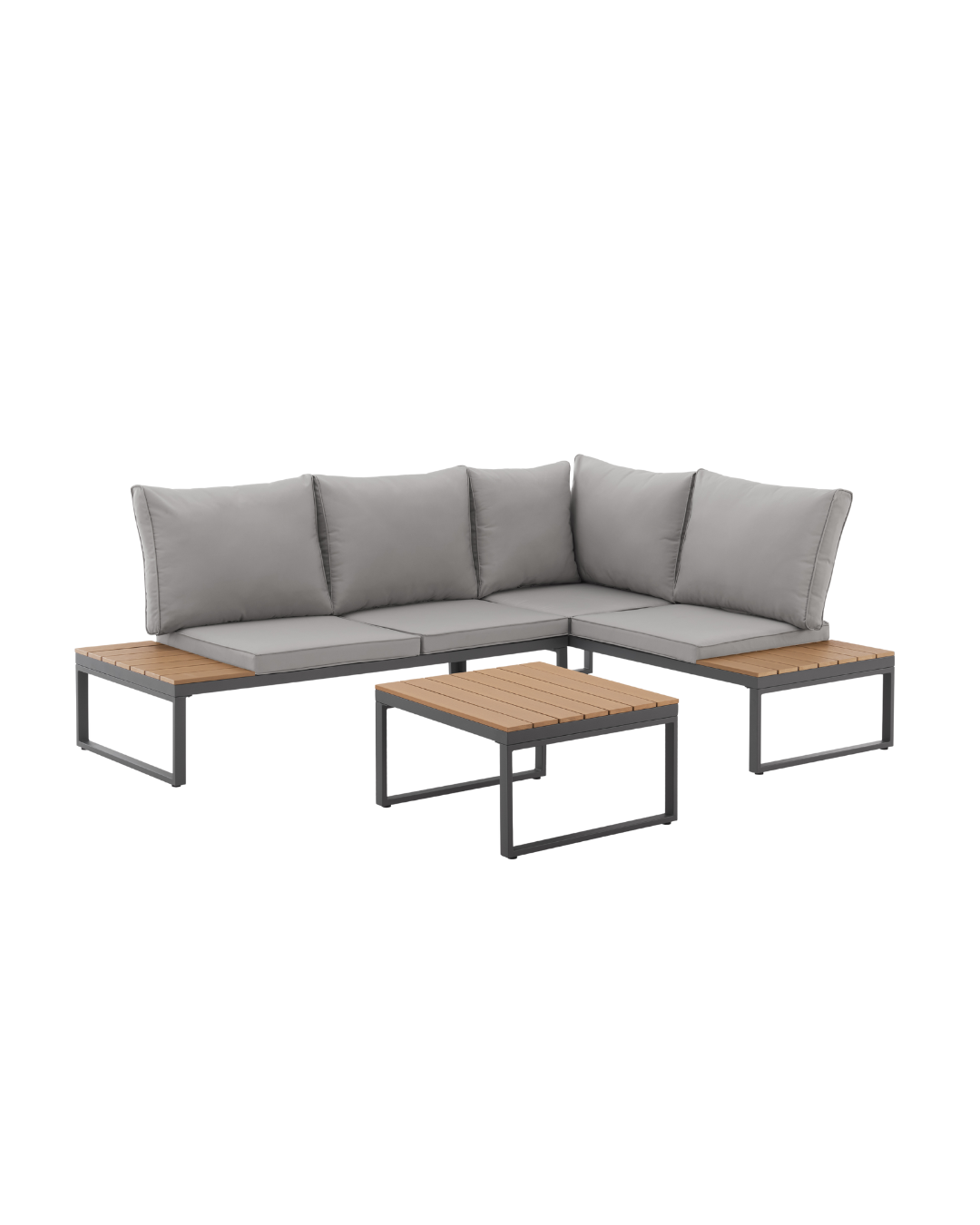 Metal garden corner set with table