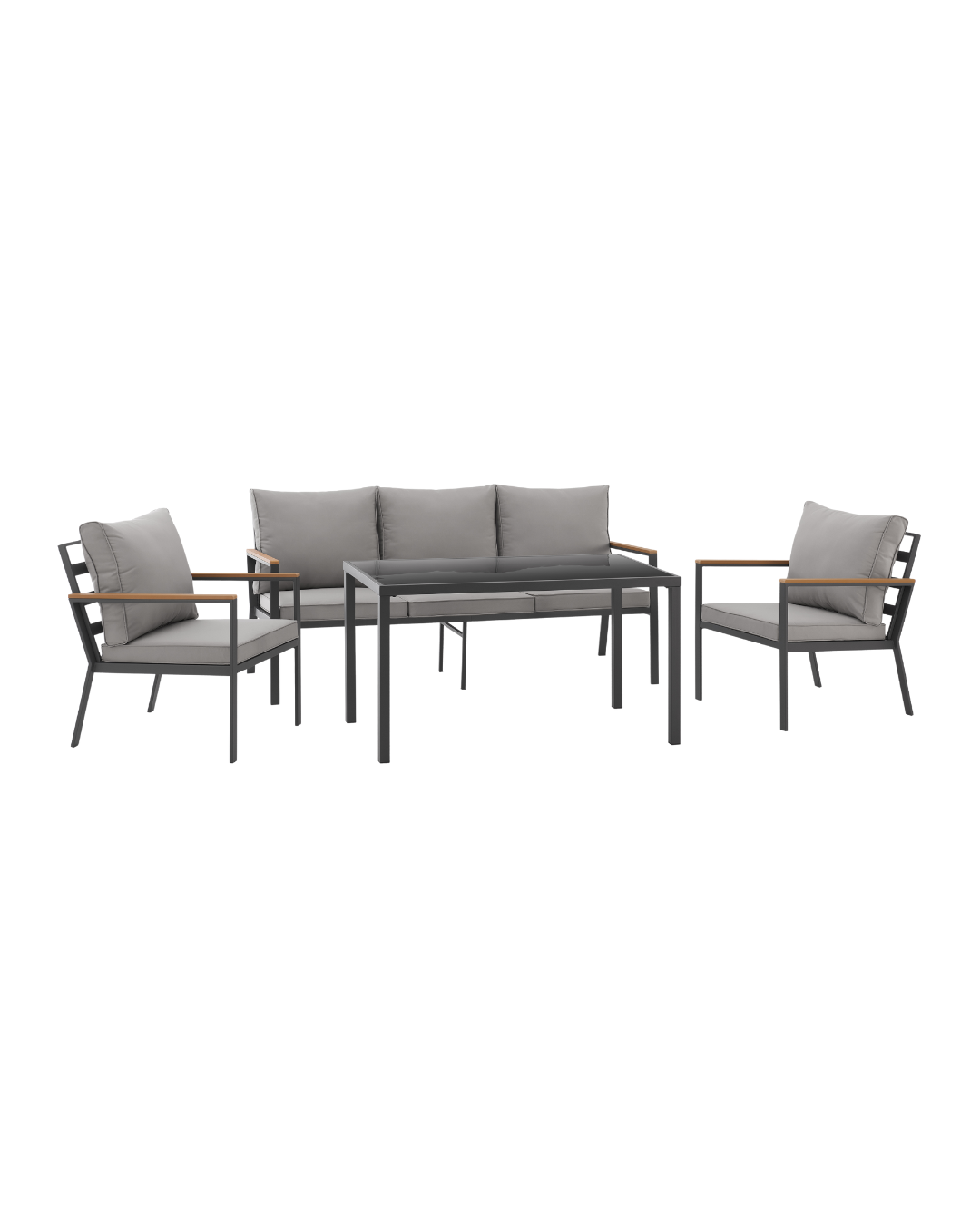 Athens 4 Piece Metal Garden Furniture