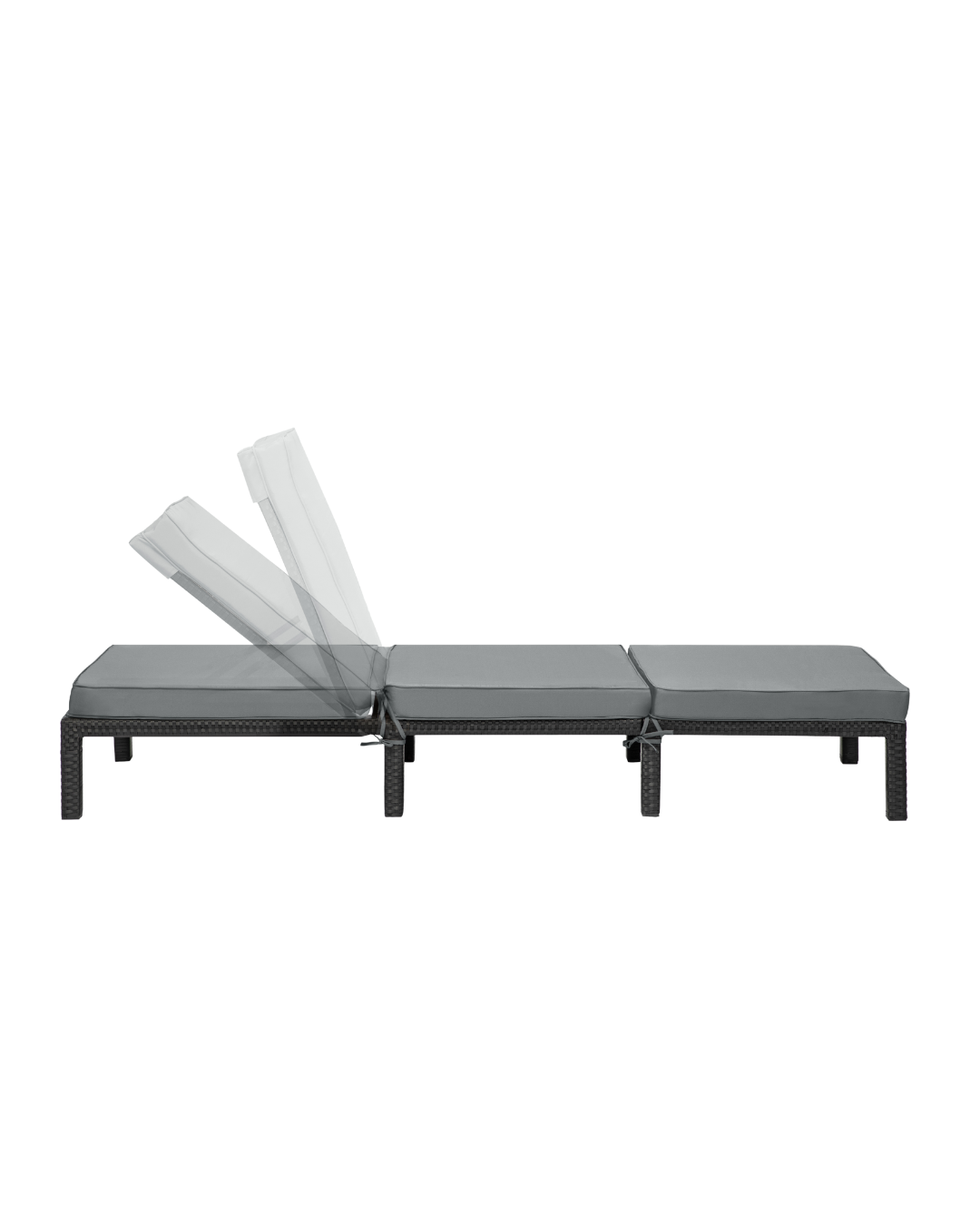 Fully reclining sun lounger