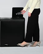 Black 2 Compartment Kitchen Bin 60L