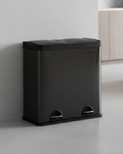 Black Double Kitchen Bin