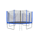 Blue Trampoline with safety net and ladder