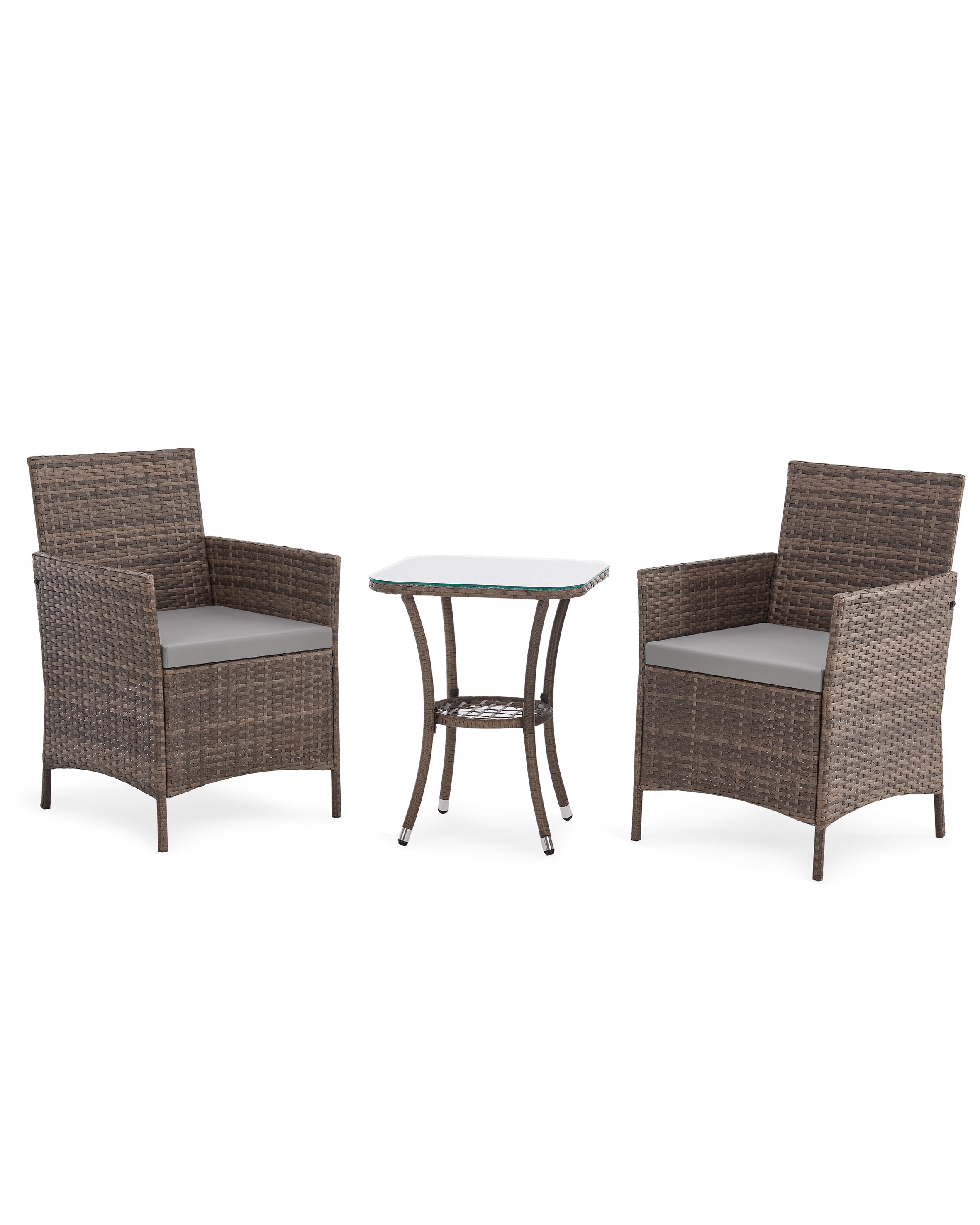 brown rattan bistro set for 2