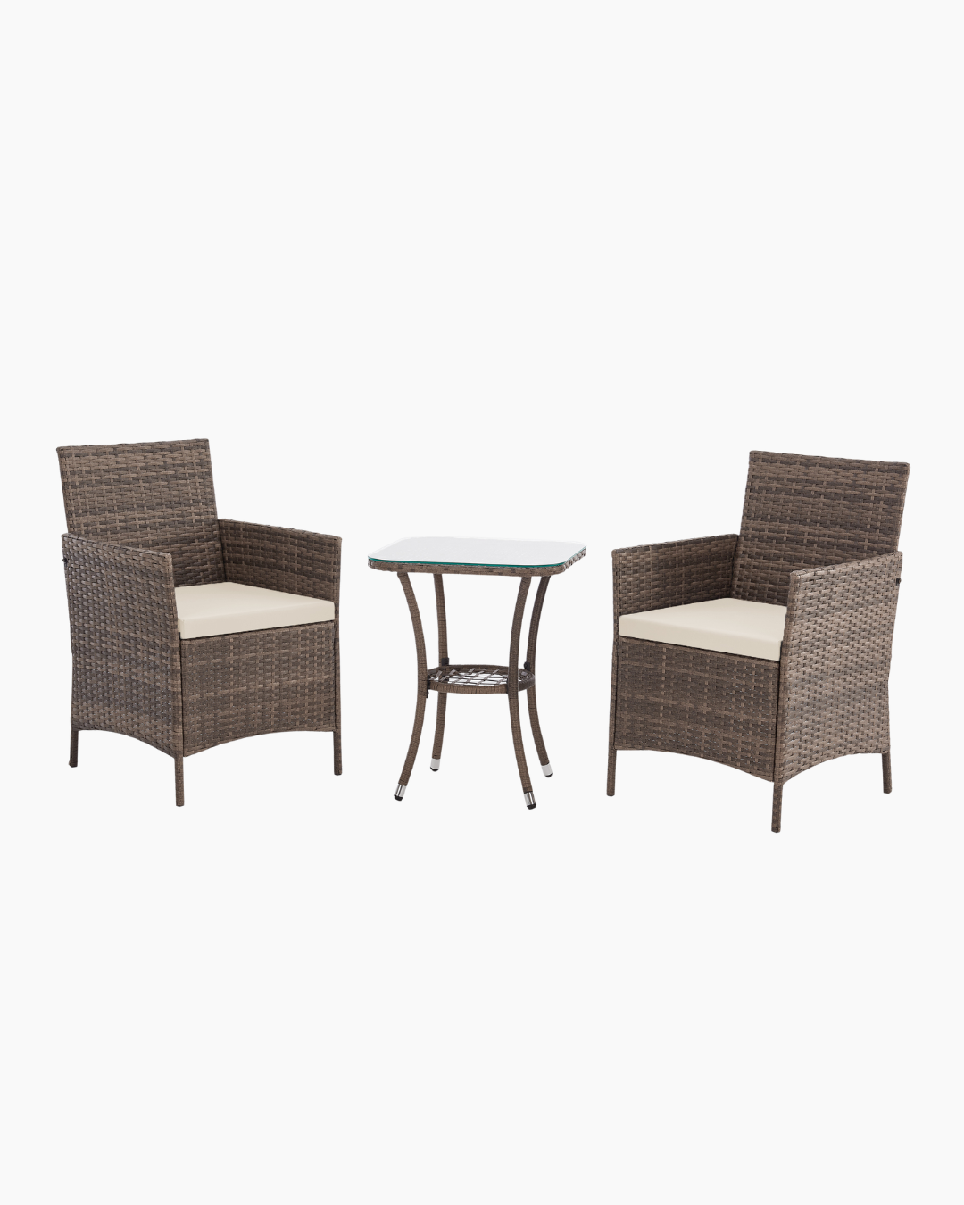 brown rattan bistro set for 2