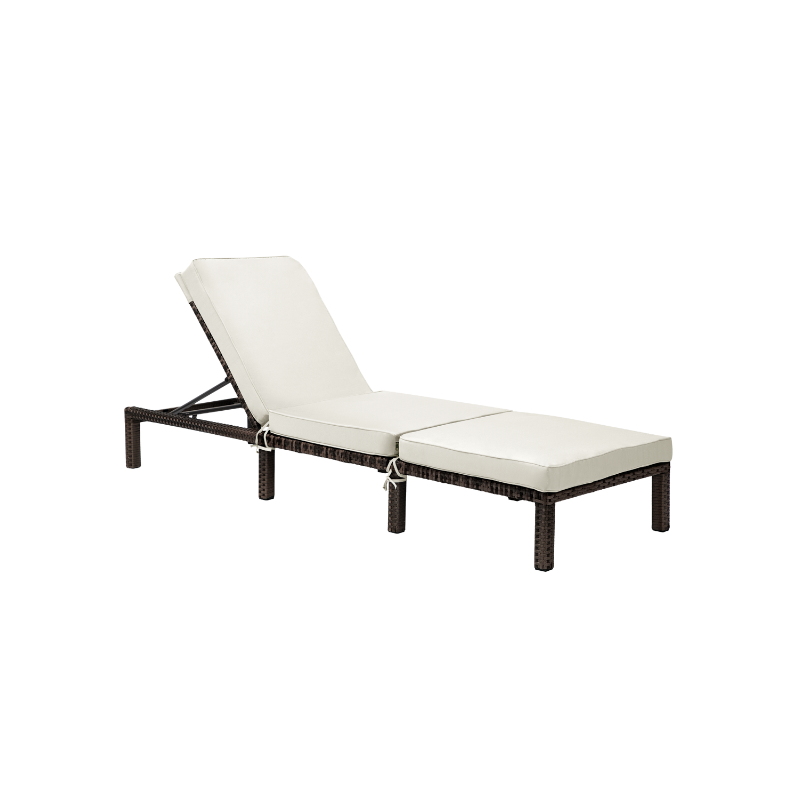 Sun Lounger Brown Rattan