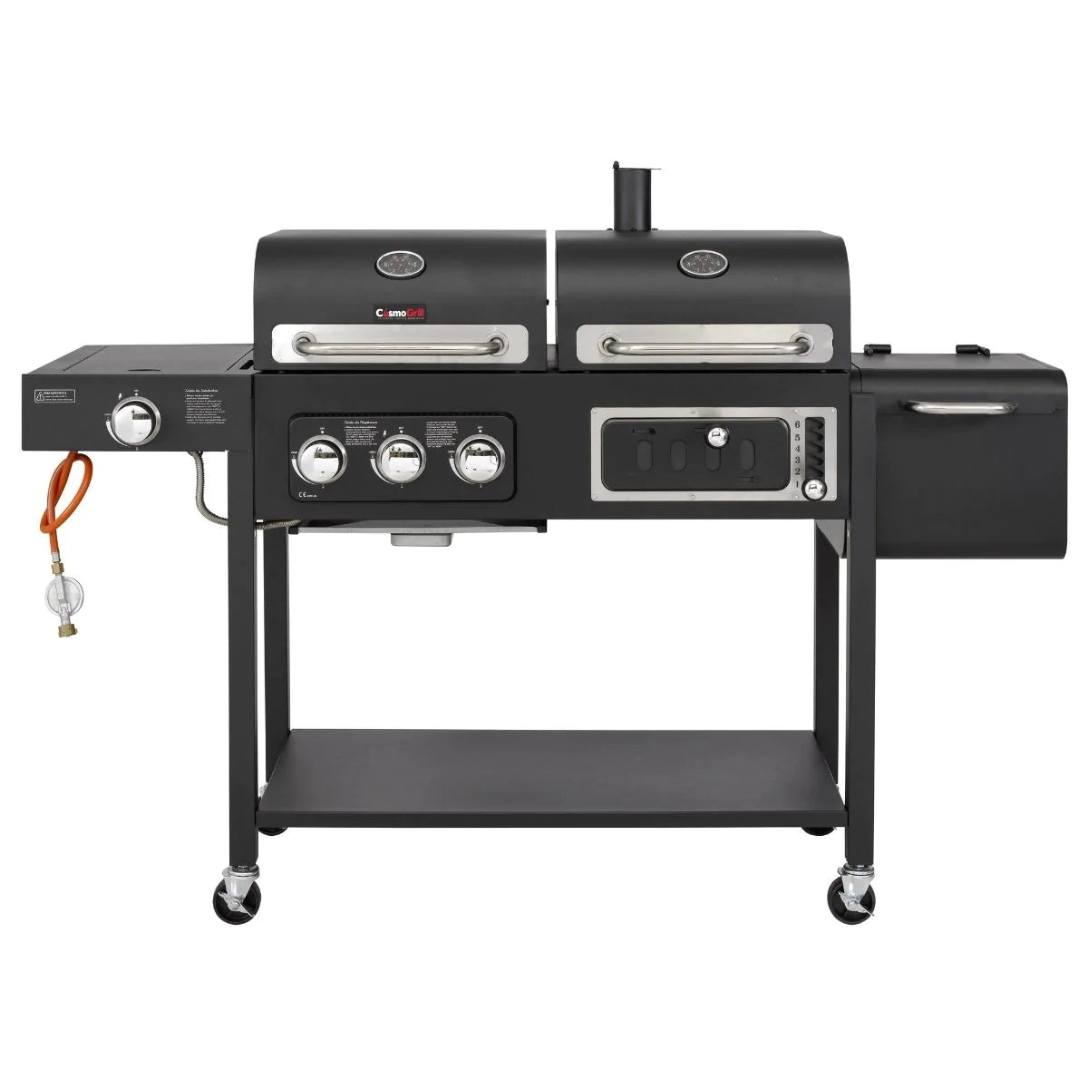 CosmoGrill DUO Gas Charcoal Barbecue Front View