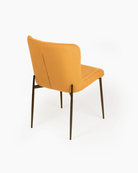 Curved Back Dining Chair Yellow