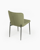 Curved back dining chair green