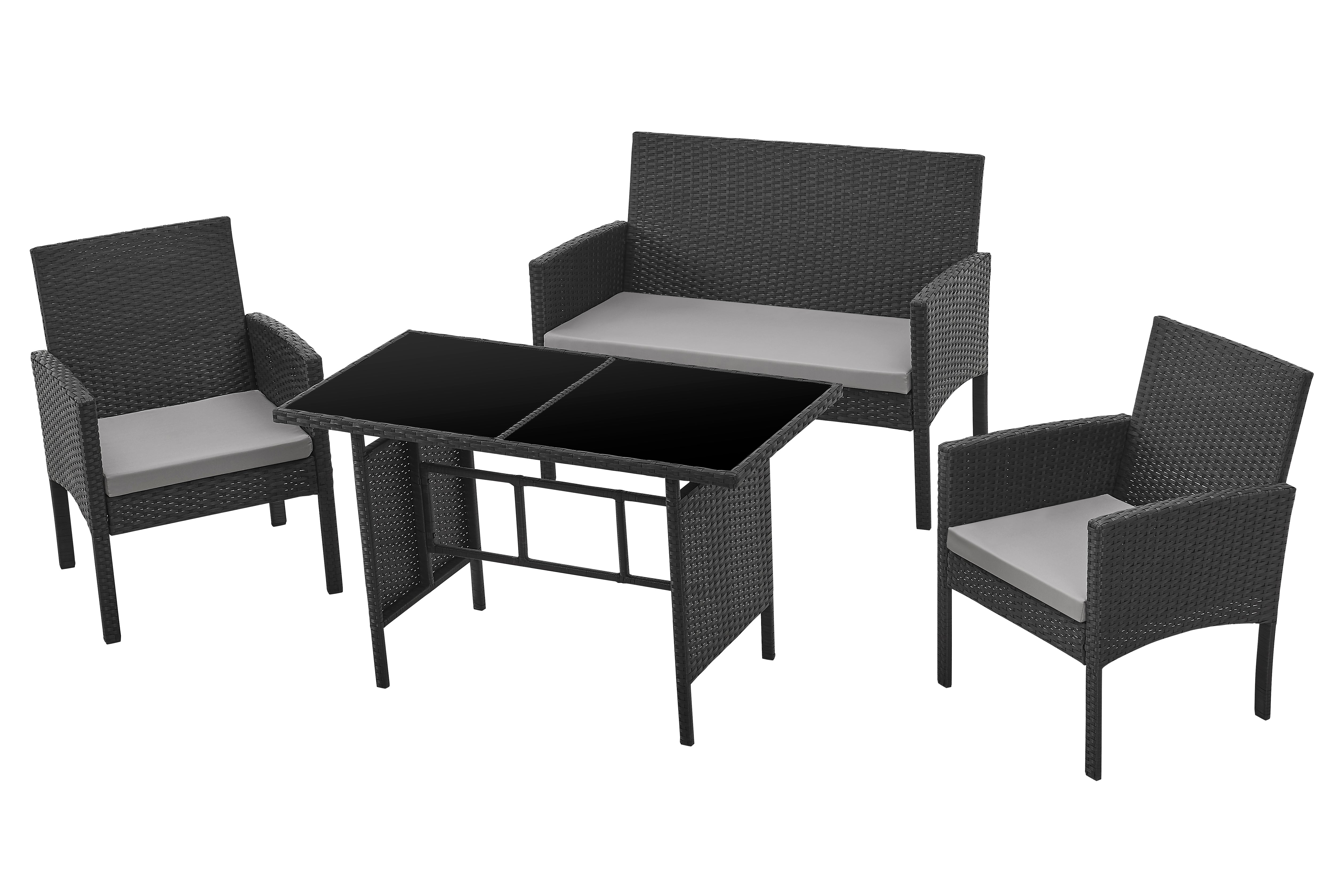 Porto Rattan 4 Seat Dining Furniture Set Evre Limited