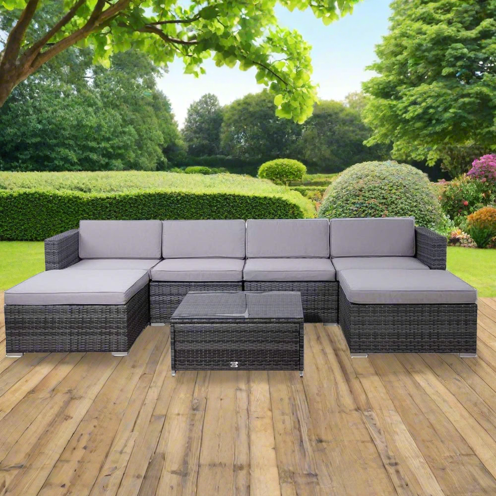 EVRE Nevada Rattan 6 Seat Garden Furniture Set
