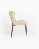 Cream chair with black tapered legs