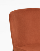 Corduroy Dining Chair in Rust Orange
