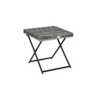 Small side table in mixed grey rattan