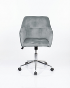 Grey velvet swivel chair